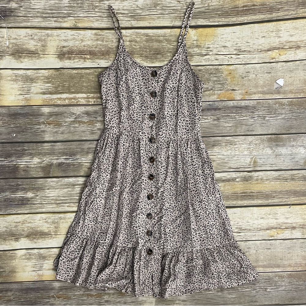 Leopard Sun Dress Spaghetti Strap